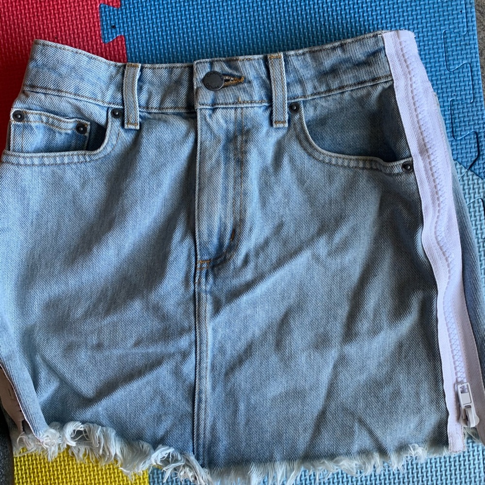 Light denim skirt